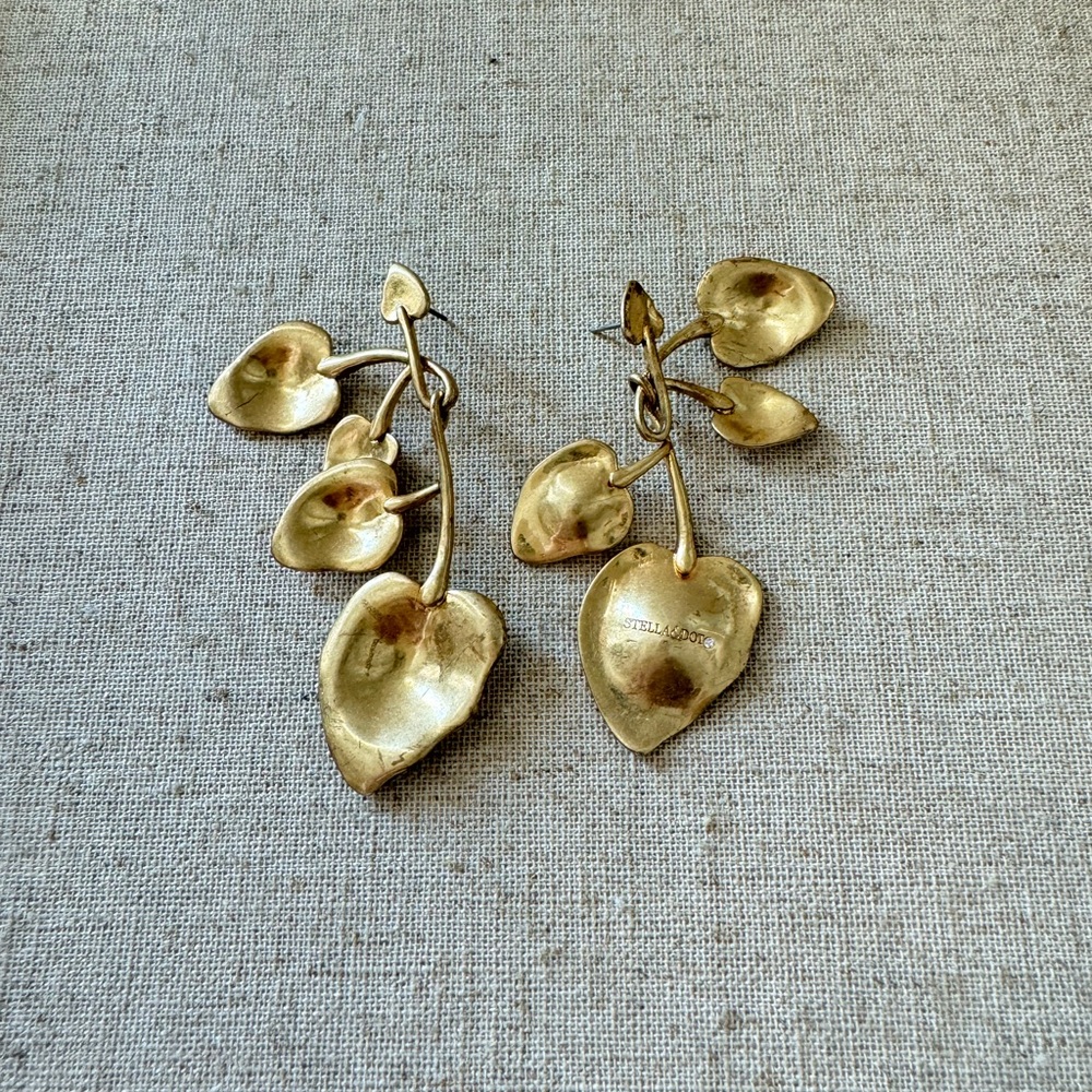 Gold Petal Earrings